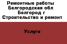 Ремонтные работы - Белгородская обл., Белгород г. Строительство и ремонт » Услуги   